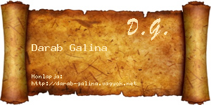 Darab Galina névjegykártya